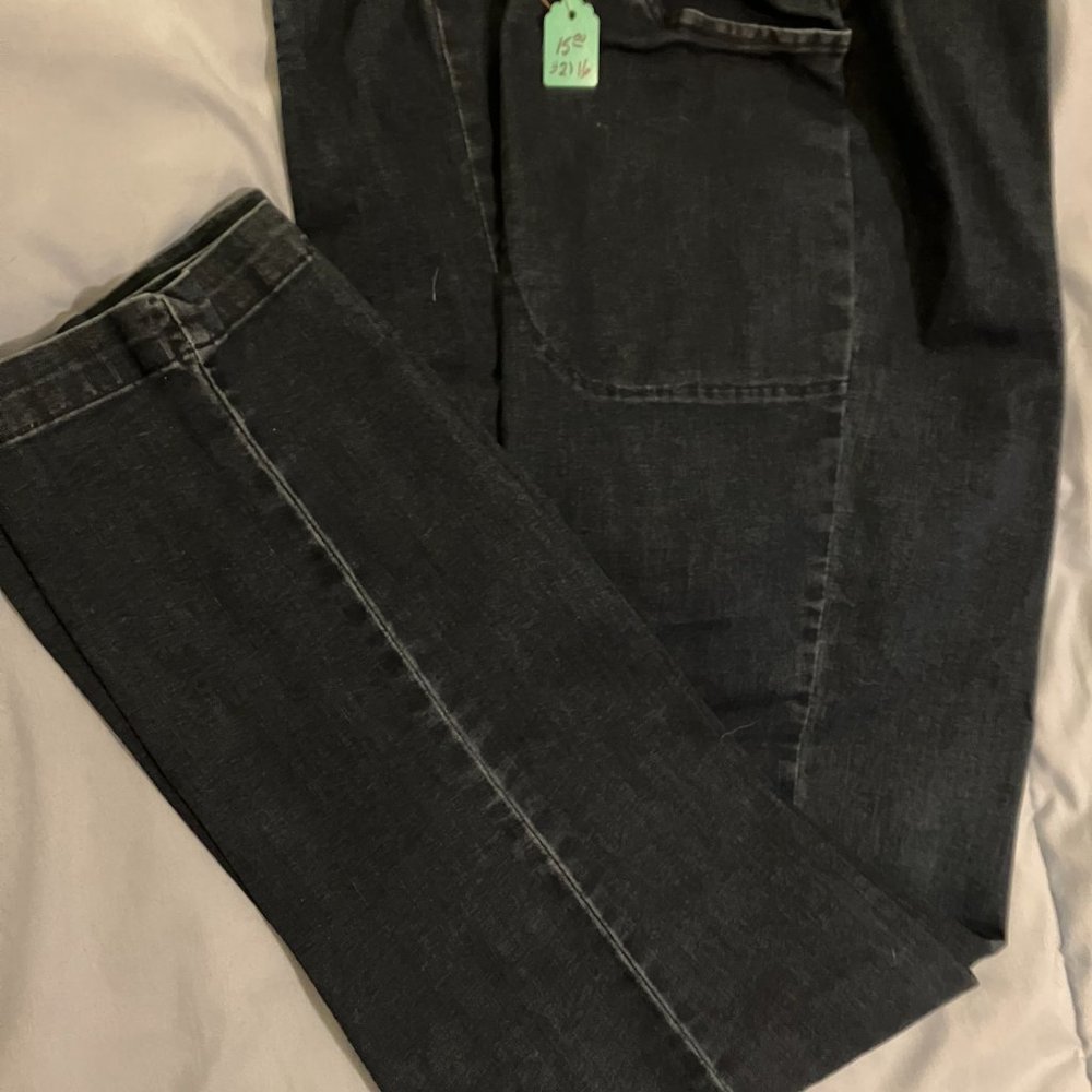321 Dark blue Denim Stretch elastic waist jeans